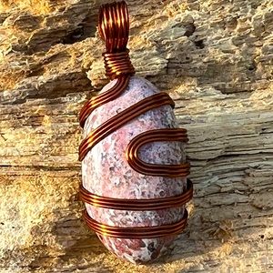 Leopard Skin Jasper Wired Pendant